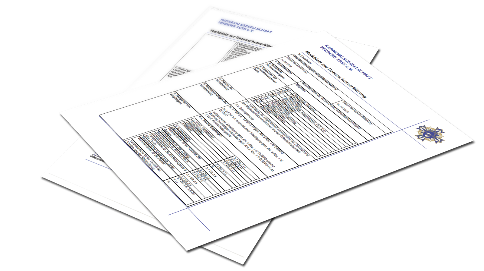 KG Verberg 1956 DSGVO Merkblatt